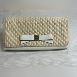 Kate Spade Cream Woven Clutch